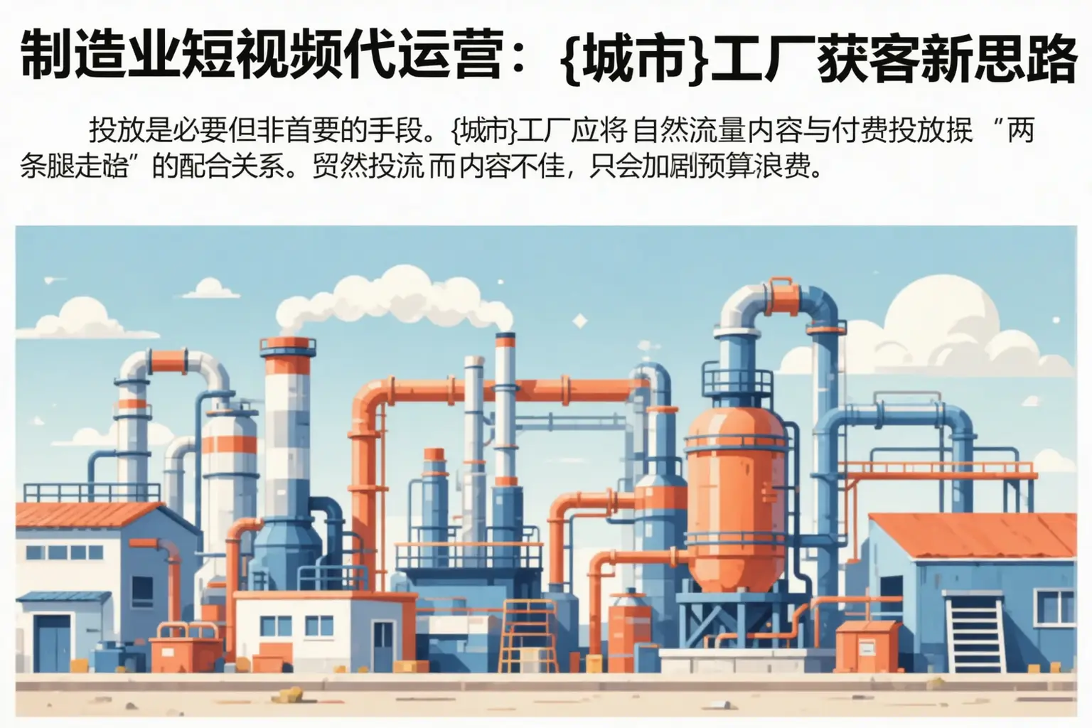 制造业短视频代运营:冀州工厂获客新思路